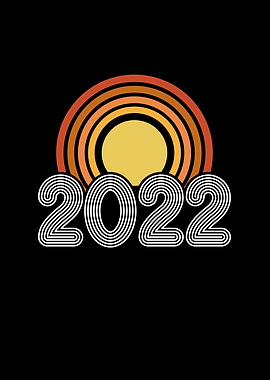 Year 2022 retro sun