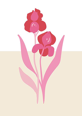 Abstract botanical flower