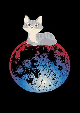Moon Full Moon Cat