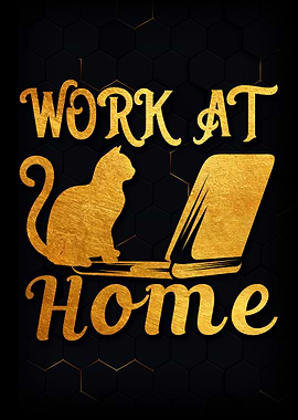 Work at home cat