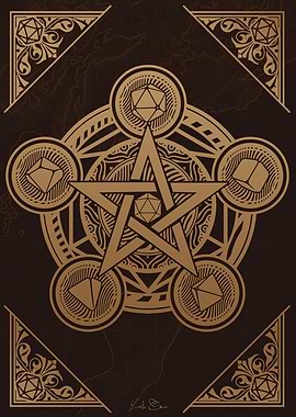 D20 Pentagram Dice set