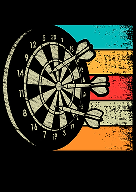 Retro Dartboard Darts
