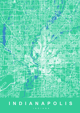 INDIANAPOLIS Map INDIANA