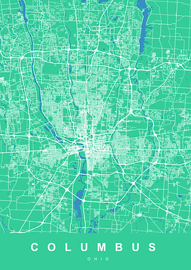 COLUMBUS Map OHIO