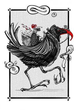 Maori wizard on the pukeko