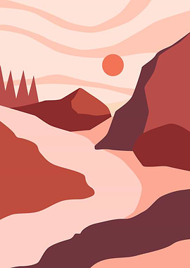 Nature minimal modern art