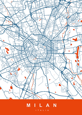 MILAN Map ITALY
