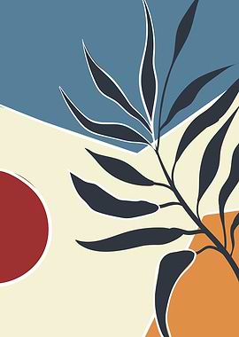 Botanical tropical leaves