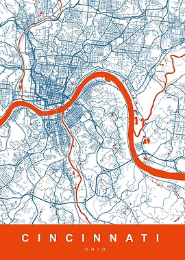 CINCINNATI Map OHIO