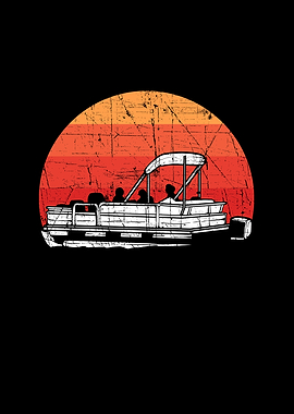 Retro Pontoon Boating For