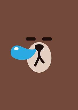 BROWN SLEEP CUTE FACE