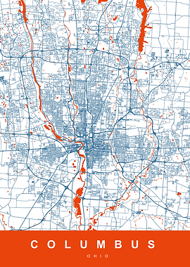 COLUMBUS Map OHIO