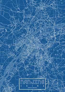 Nanjing City Map Blueprint