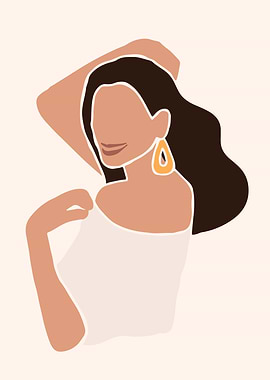 Abstract woman minimal art