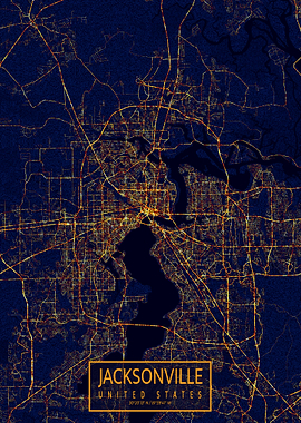 Jacksonville City At Night