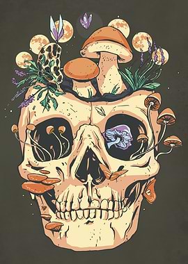 Mystical Moon Skull