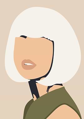 Modern trendy woman art