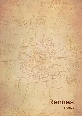 Rennes City Map France