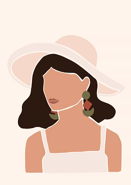 Elegant beautiful womanart