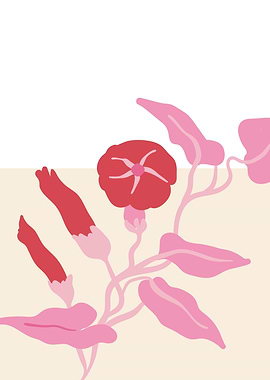 Beautiful pink flower art