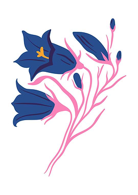 Summer flower modern art