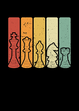 Chess figures retro