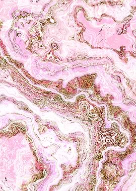 Pink Gold Marble 13