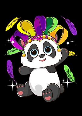 Mardi Gras Panda Lover