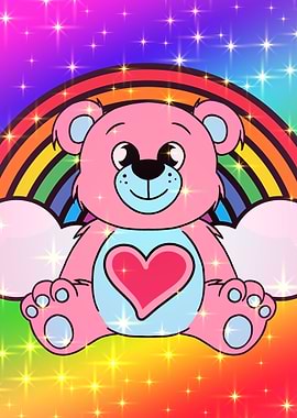 Kidcore Cute Bear Rainbow