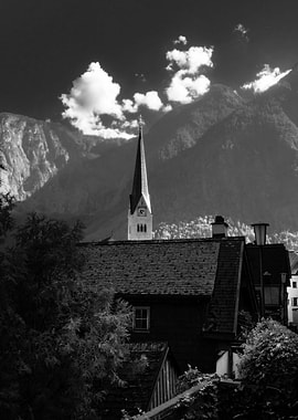 black and white Hallstatt