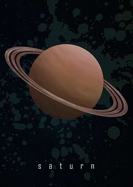 Planet Saturn artsy