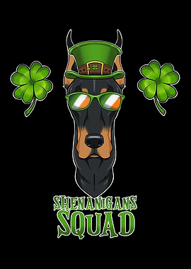 Doberman St Patricks Day