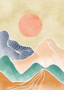 ABSTRACT MOUNTAIN ART