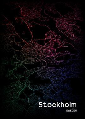 Stockholm City Map Sweden