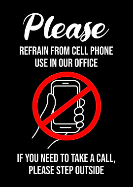 No Cell Phone Wall Art