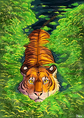 Tiger in the Algae