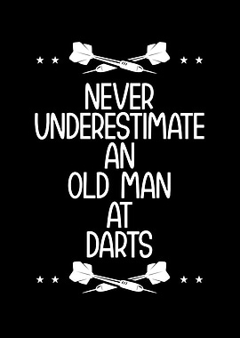 Old man at darts