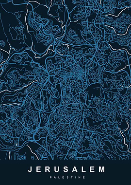 JERUSALEM Map PALESTINE