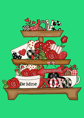 Valentine Tiered Tray