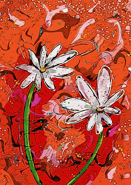 Daisy Flowers Garden Art