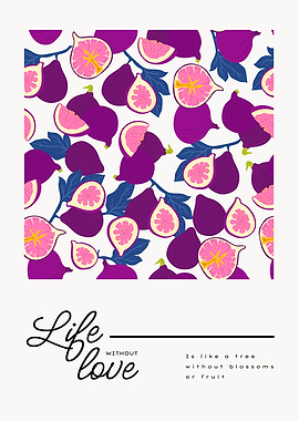 Fig Life botanical poster