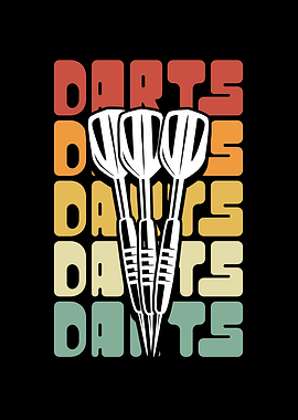 Darts in retro vintage