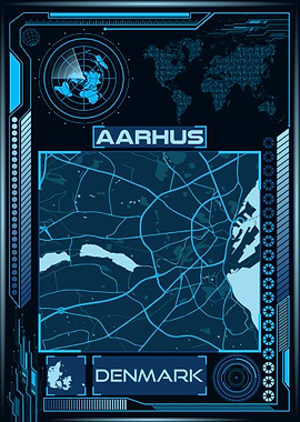AARHUS Map Denmark