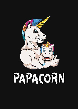 Papacorn Dad Unicorn Papa