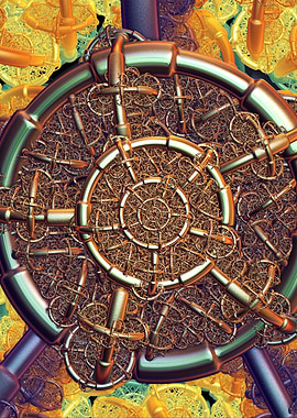 Golden metal abstract