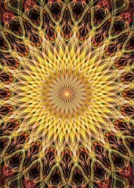 Yellow and brown mandala