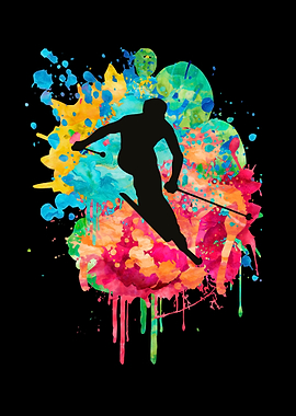 Skifahrer PopArt Style