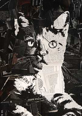 Cat Collage Art