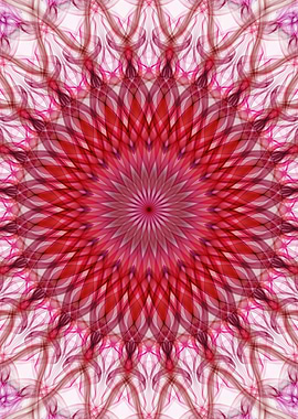 Red and white mandala