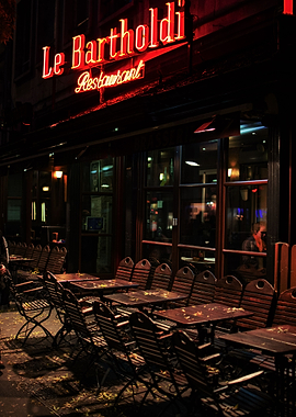 Outside of a restaurant